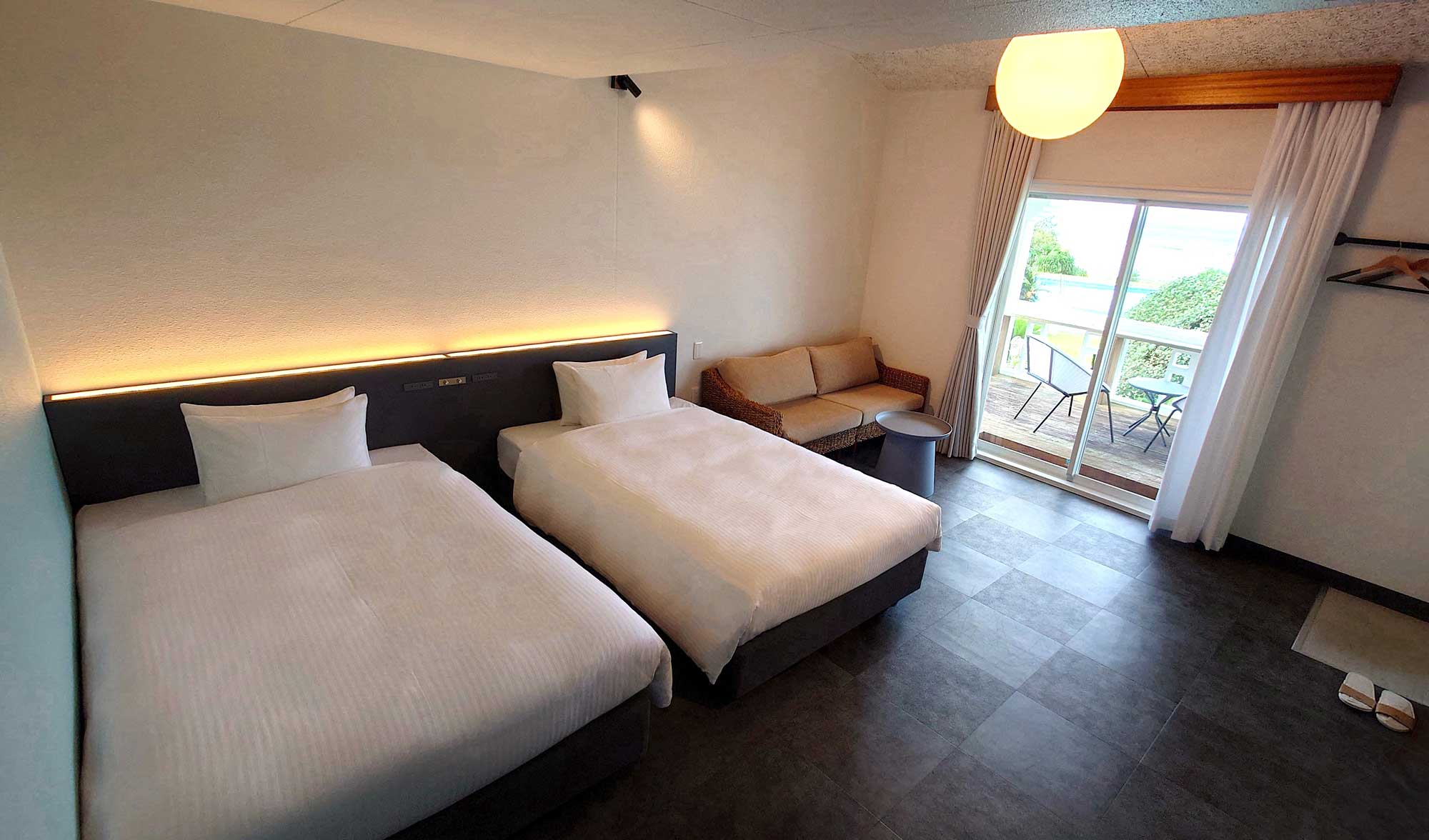 A棟の左側にベッド